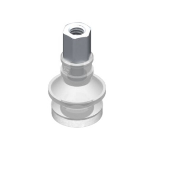 O16mm FDA szilikon tapadókorong habgyűrűvel, M5 belső menettel.