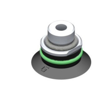 O22mm NBR lapos tapadókorong, megerősítéssel, G1/8" külső/M5 belső menettel.