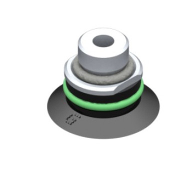O22mm NBR lapos tapadókorong, megerősítéssel, G1/8" külső/M5 belső menettel