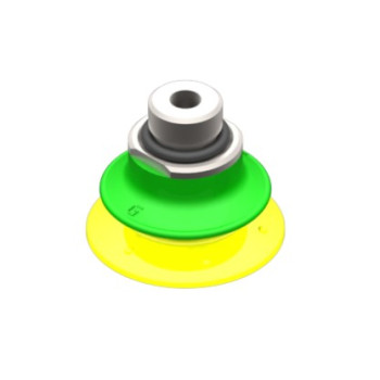 O25mm kétszínű PU tapadókorong, G1/8" külső/M5 belső menettel, kalibrált furatta