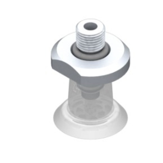 26mm FDA szilikon lapos tapadókorong vékony peremmel, G1/8" külső menettel.