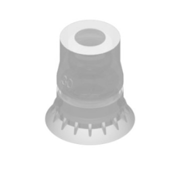 O30mm élelmiszeripari szilikon tapadókorong, csatlakozó nélkül.