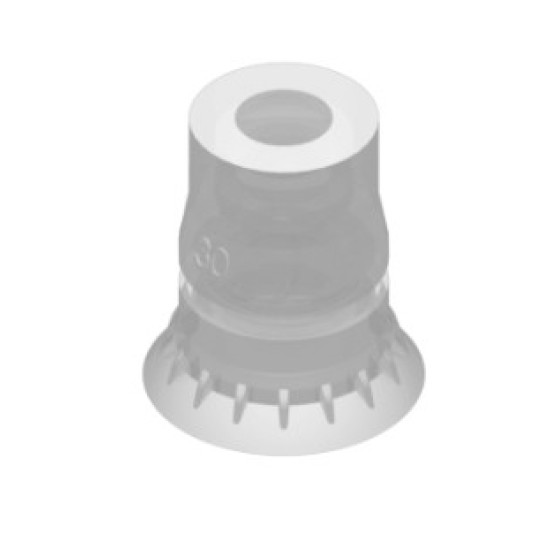 O30mm élelmiszeripari szilikon tapadókorong, csatlakozó nélkül.