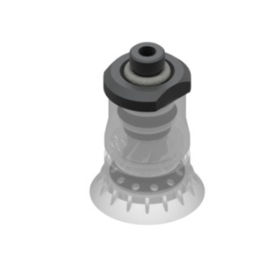 O30mm élelmiszeripari szilikon tapadókorong, G1/8" külső menettel.