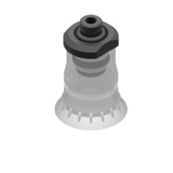 O30mm élelmiszeripari szilikon tapadókorong, G1/8" külső menettel.