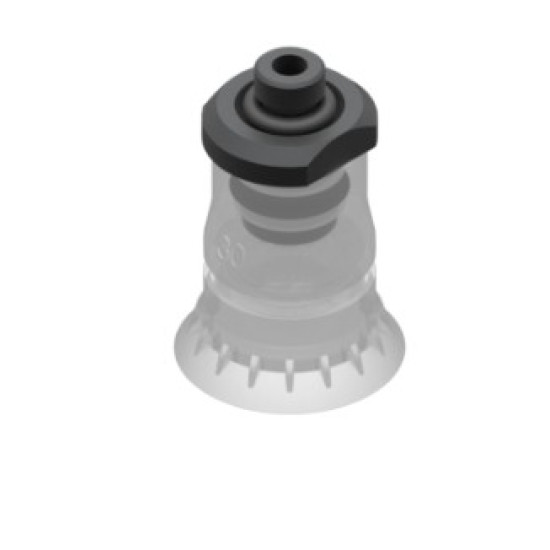O30mm élelmiszeripari szilikon tapadókorong, G1/8" külső menettel.