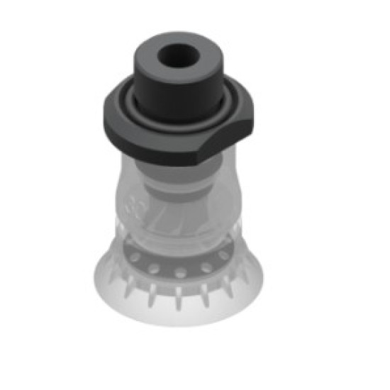 O30mm élelmiszeripari szilikon tapadókorong, G3/8" külső menettel.