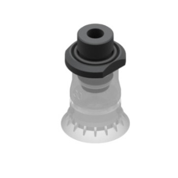 O30mm élelmiszeripari szilikon tapadókorong, G3/8" külső menettel.
