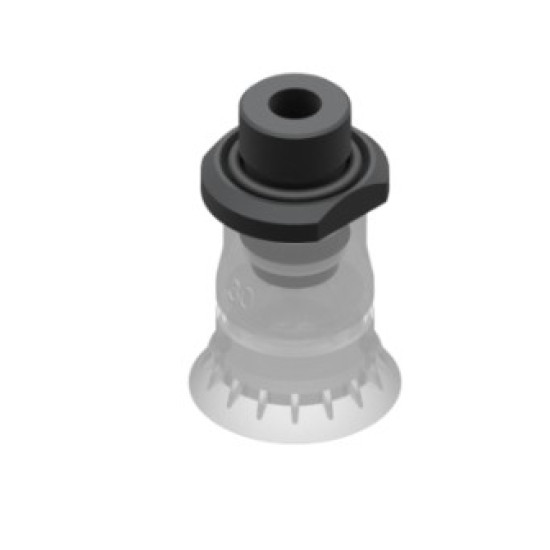 O30mm élelmiszeripari szilikon tapadókorong, G3/8" külső menettel.