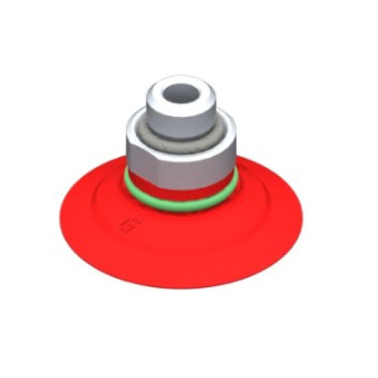 O33mm szilikon lapos tapadókorong, megerősítéssel, G1/8" külső menettel.