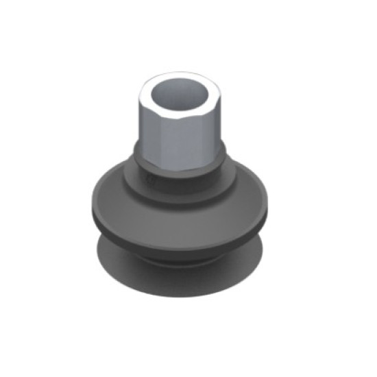 O36mm-es EPDM harmonikás tapadókorong, G1/4" belső menettel.