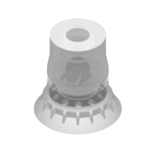 O41mm élelmiszeripari szilikon tapadókorong, belső betéttel, csatlakozó nélkül.