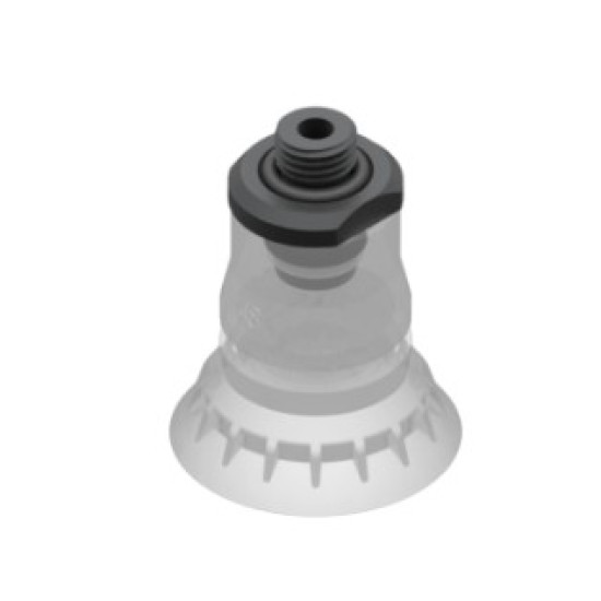 O48mm élelmiszeripari szilikon tapadókorong, G1/4" külső menettel.