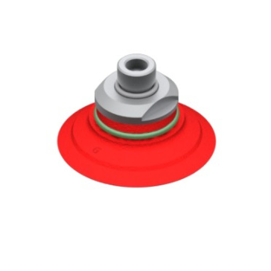O53mm szilikon lapos tapadókorong, megerősítéssel, G1/4" külső menettel.