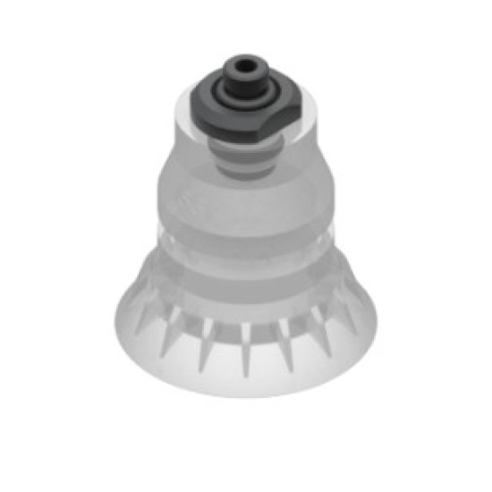 O55mm FDA-kompatibilis szilikon tapadókorong habgyűrűs és G1/8" fittinggel.