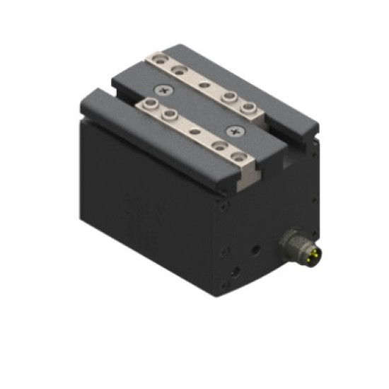 Plug&Play elektromos megfog, IO-Link, 24V, 6W, M8, 30mm lökettel, 63N erő, IP54.