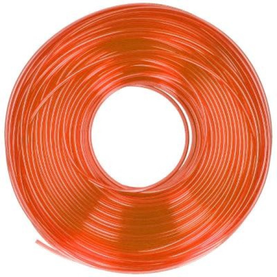 Pneumatika cső - külső: 6 mm, belső: 4 mm, 20 m, szín: átlátszó narancs