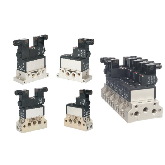 Mágnesszelep-400 sorozat 5/2 utú, egy szelepes, AC 220V