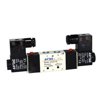 Pneumatika szelep - 5/2 utú, dupla szelepes, 1/8 " méret, DC 24 V, terminálos