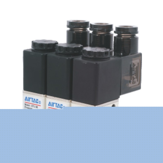  Pneumatika szelep - 3/2 utú, 1/8'' méret, AC 110 V, grommetes, 12 állomásos