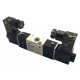  Pneumatika szelep - 3/2 utú,dupla,  M5 menet, AC 24 V, grommetes