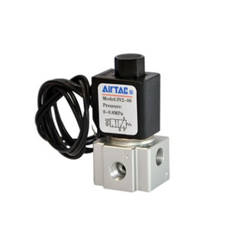 Pneumatika szelep - 3/2 utú, NO, 1/4'' méret, DC 24 V, grommetes