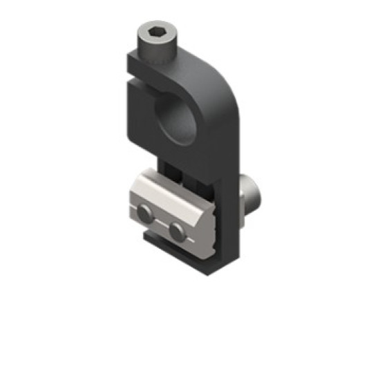 Leszorító típusú szerelőkonzol , átmérő 10 mm, rövid, csavarokkal - Alu