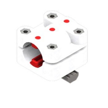 Rögzítőelemek extrudált profilokhoz, átmérő 20 mm, csavarokkal - Műanyag
