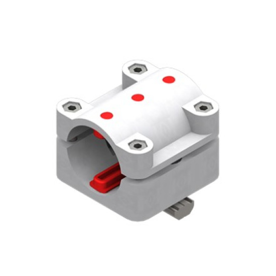 Rögzítőelemek extrudált profilokhoz, átmérő 30 mm, csavarokkal - Műanyag