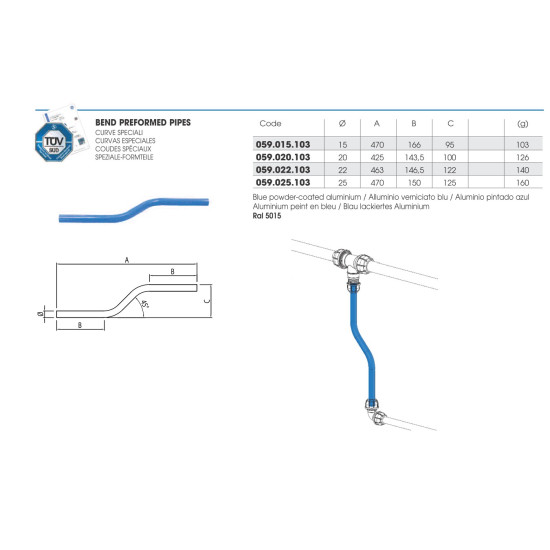 SicoAIR - Levegőrendszer D=22 mm