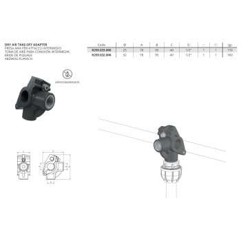 Sicomat Levegőrendszer - Sico AIR - D25 - 1/2"