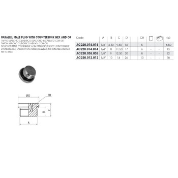 Sicomat - Pneumatika záró csatlakozó 1/8"