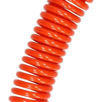 Spirális levegő tömlő - 10x6,5 - narancs - 9 méter csatlakozó nélkül