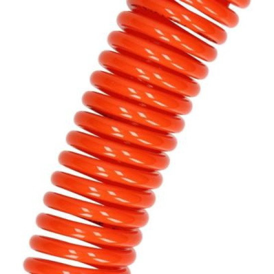 Spirális levegő tömlő - 10x6,5 - narancs - 9 méter csatlakozó nélkül