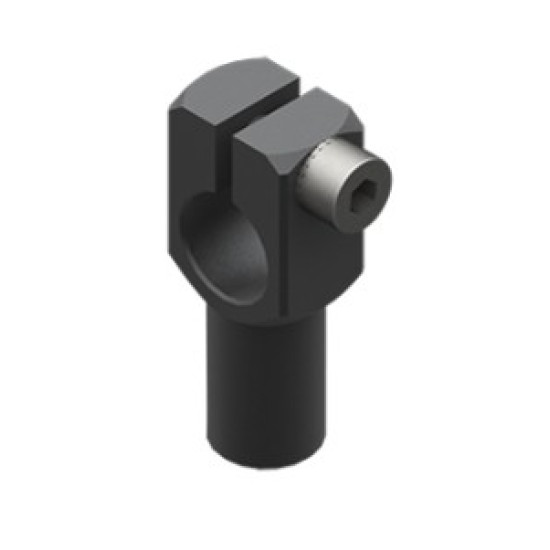 Szár szorítóbilinccsel, 10 mm átmérőjű, alumínium, csavarokkal.