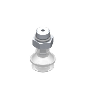 O16mm-es, FDA szilikon harmonikás tapadókorong, G1/8" külső menetes csatlakozóva