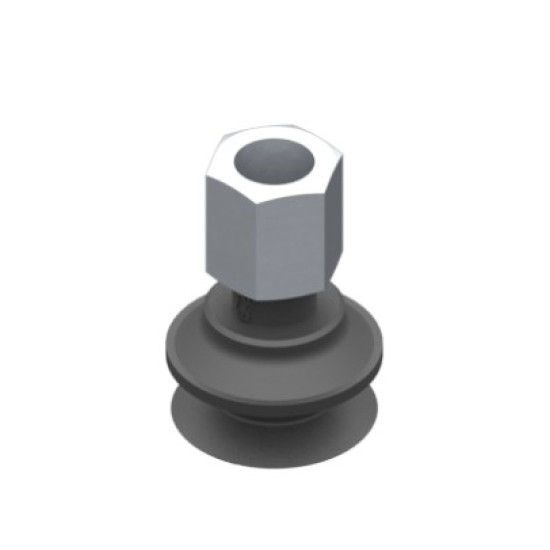 O33mm-es, rövid peremű, FDA szilikon harmonikás korong, G1/8" belső menettel.