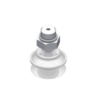 O22mm-es, FDA szilikon harmonikás tapadókorong, G1/4" belső menetes csatlakozóva