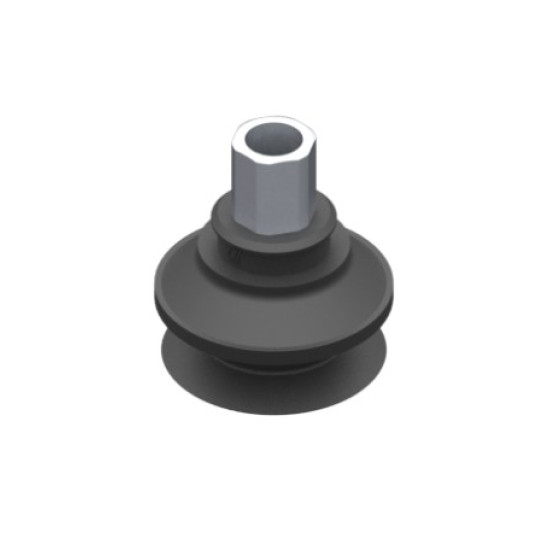 O42mm-es, rövid peremű, FDA szilikon harmonikás korong, G1/8" belső menettel.
