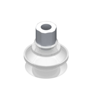 O33mm-es, FDA szilikon harmonikás tapadókorong, G1/8" belső menetes csatlakozóva