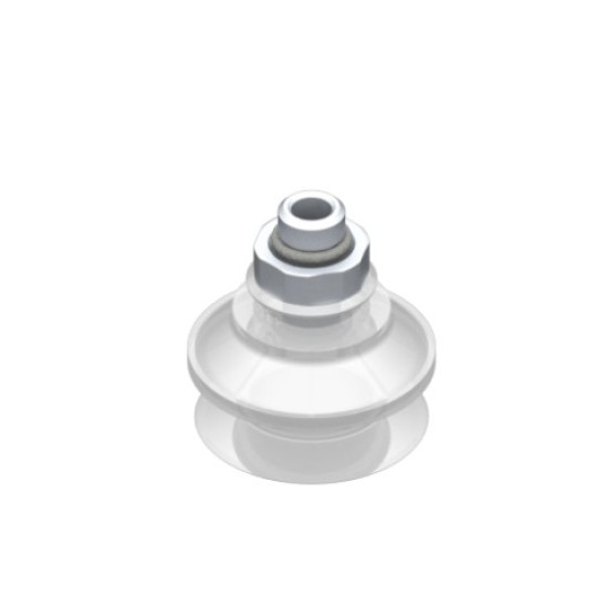 O33mm-es, FDA szilikon harmonikás tapadókorong, G1/4" belső menetes csatlakozóva