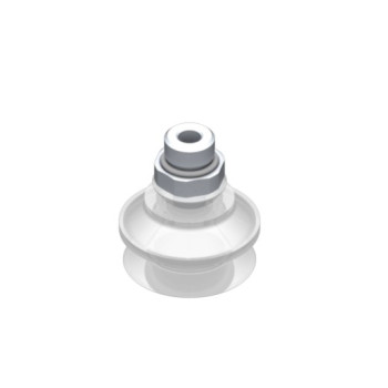 O33mm-es, FDA szilikon harmonikás tapadókorong, G1/4" külső menetes csatlakozóva