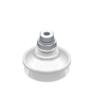 O53mm-es, FDA szilikon harmonikás tapadókorong, G1/8" belső menetes csatlakozóva
