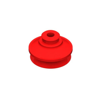 O42mm-es piros szilikon harmonikás tapadókorong (fitting nélkül).