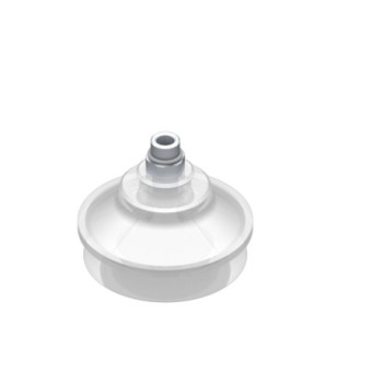 O42mm-es, FDA szilikon harmonikás tapadókorong, G1/4" külső menetes csatlakozóva