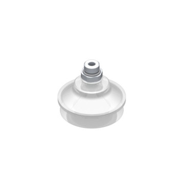 O53mm-es, FDA szilikon harmonikás tapadókorong, G1/8" külső menetes csatlakozóva