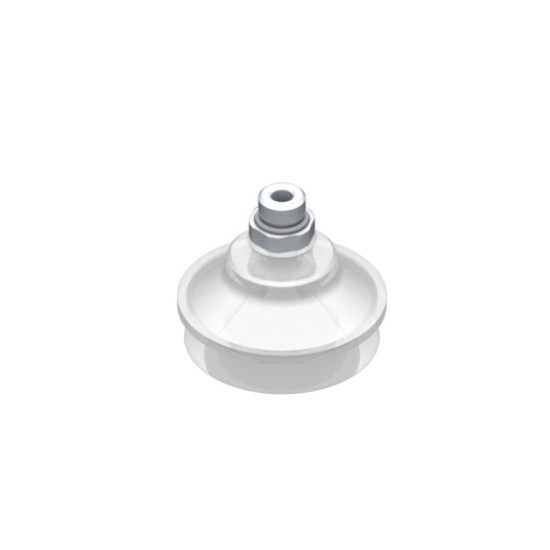 O53mm-es, FDA szilikon harmonikás tapadókorong, G1/8" külső menetes csatlakozóva