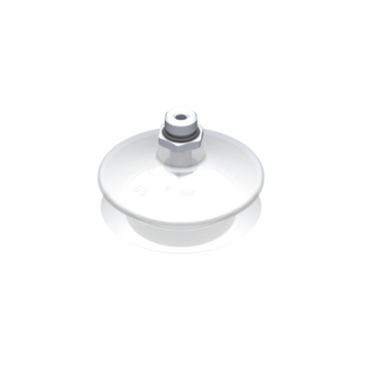 O63mm-es FDA szilikon harmonikás tapadókorong, G1/4" külső menettel.