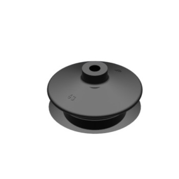 O63mm-es fekete NBR harmonikás tapadókorong (fitting nélkül).