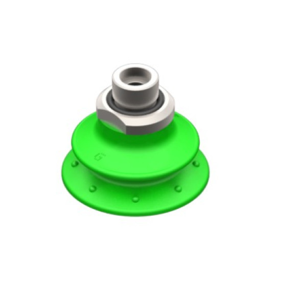 O52mm zöld (50 Shore) poliuretán tapadókorong, G3/8" külső menettel.